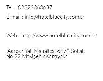 Blue City Boutique Hotel iletiim bilgileri